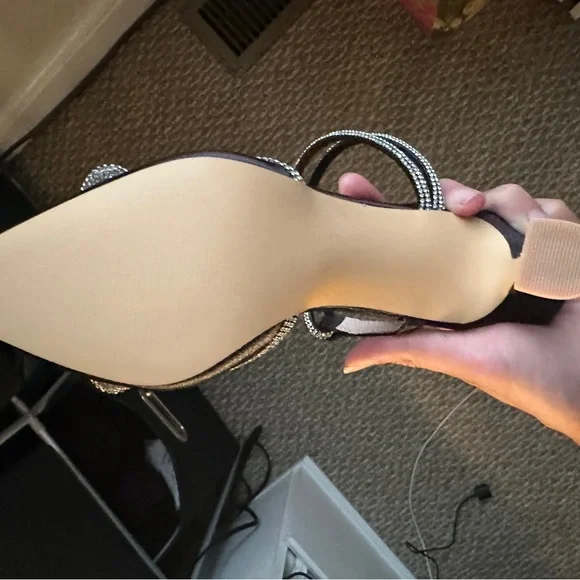 Wedding shoes size 9 never worn , black and white - Picture 5 of 7